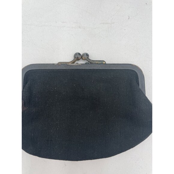 Vintage Black Satin Purse Coin Pouch & Gold-Tone Clasp Theater Props - Picture 8 of 10